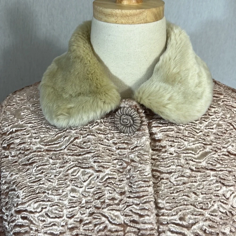 Anthropologie Odille faux fur Persian faux mink cropped jacket opera 3/4 sleeve - Picture 4 of 6